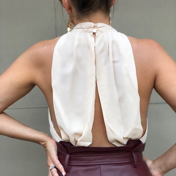 NWT Open back semi-sheer bodysuit - Picture 2 of 3